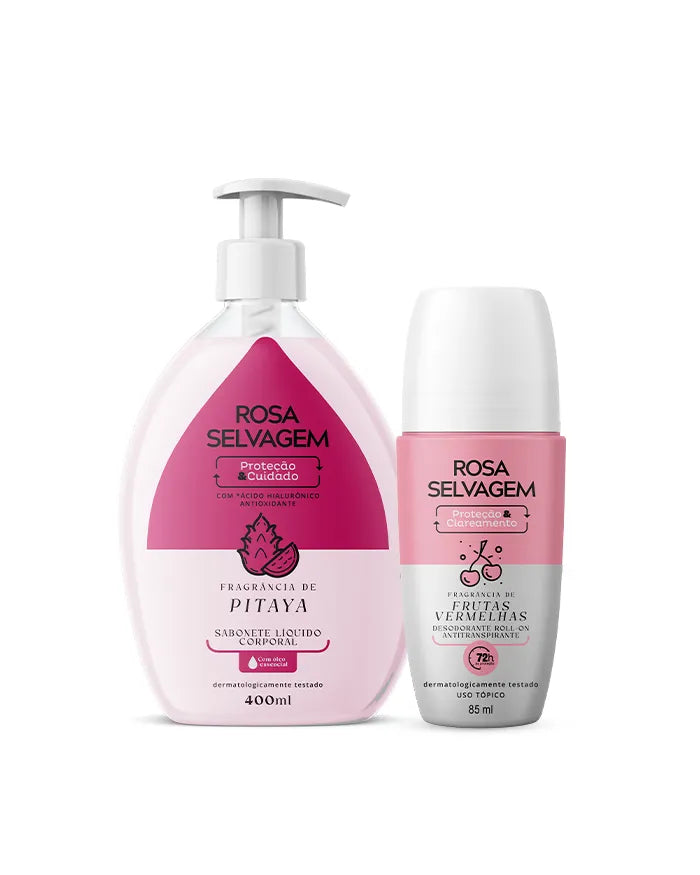 Kit Sabonete Líquido Pitaya + Desodorante Frutas Vermelhas
