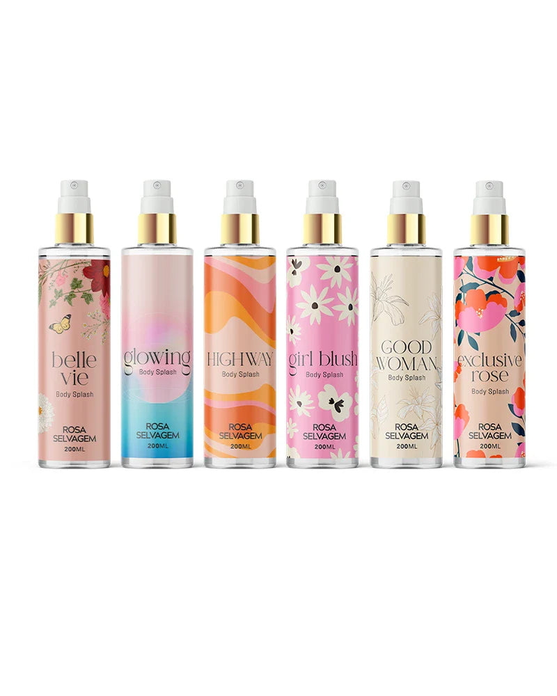 Kit Body Splash Completo Rosa Selvagem