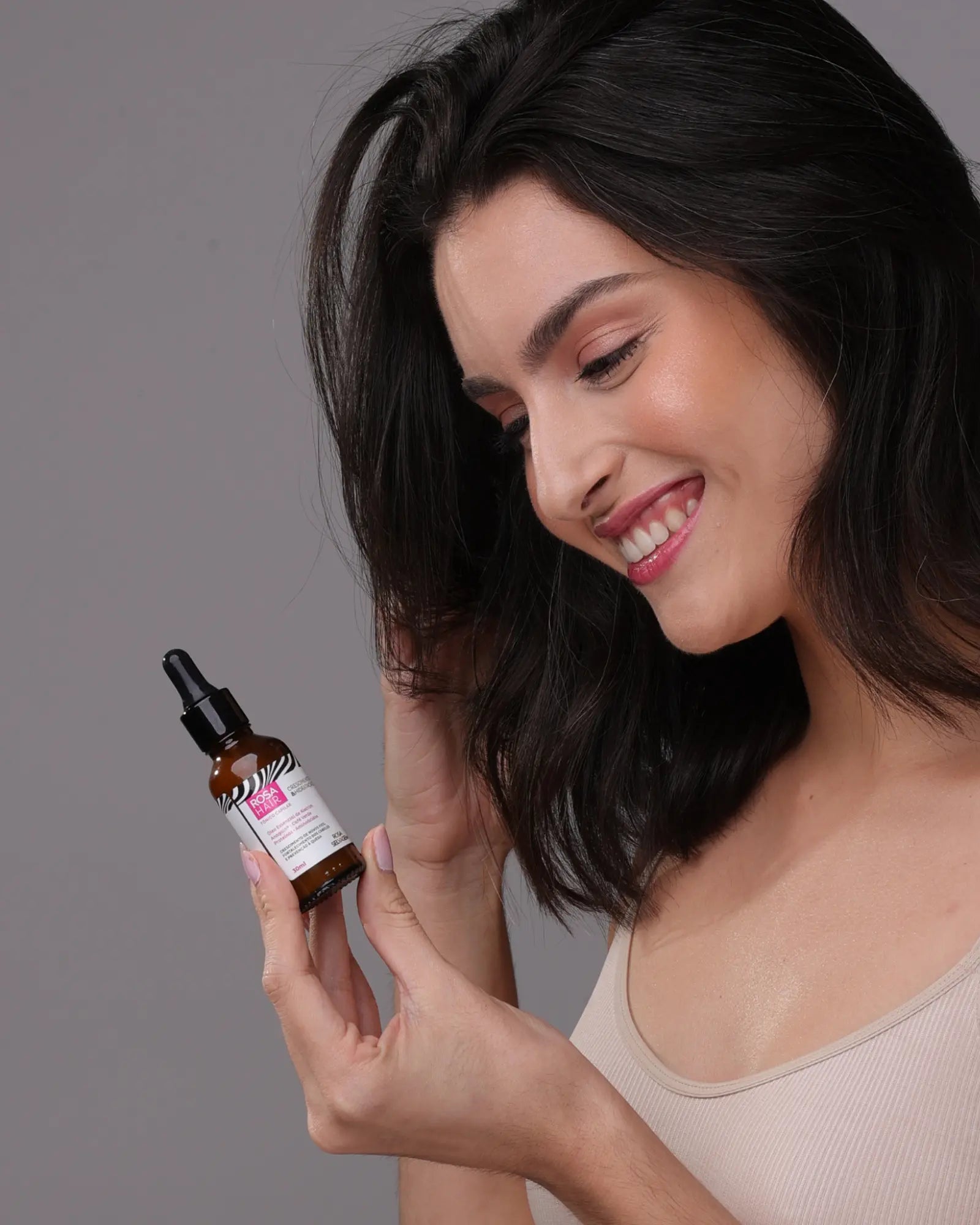 Kit Rosa Hair Crescimento Capilar: Shampoo + Máscara + Tônico