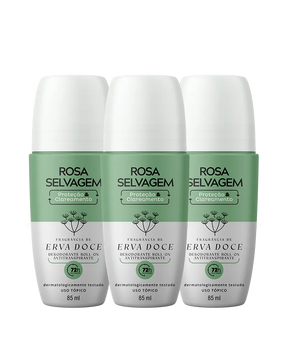 Desodorante Clareador Erva Doce - 3 unids.