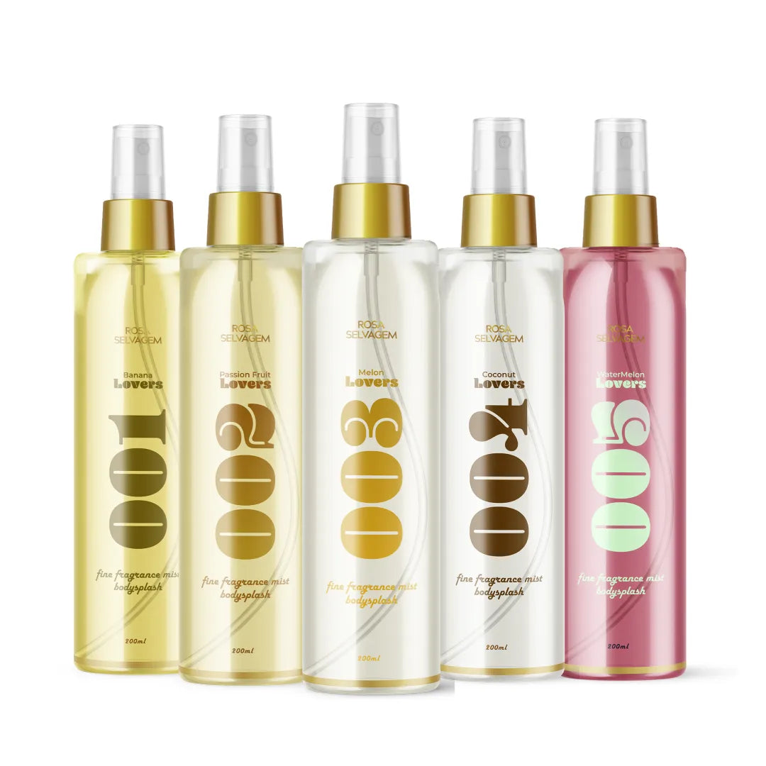 Kit Body Splash Rosa Lovers - 001 a 005