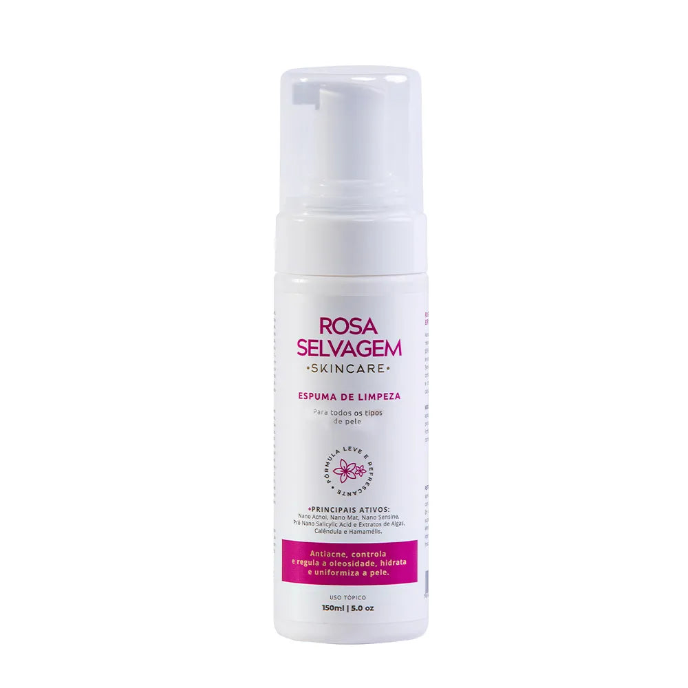 Rosa Selvagem - Espuma de Limpeza - Antioleosidade e Antiacne