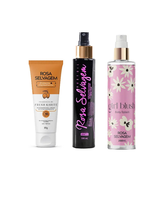 Kit Girl Blush + Óleo + Desodorante Karité Creme