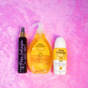 Kit Sabonete Líquido Maracujá + Óleo + Desodorante Karité