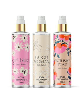 Kit 3 Body Splashes: Girl Blush + Good Woman + Exclusive Rose